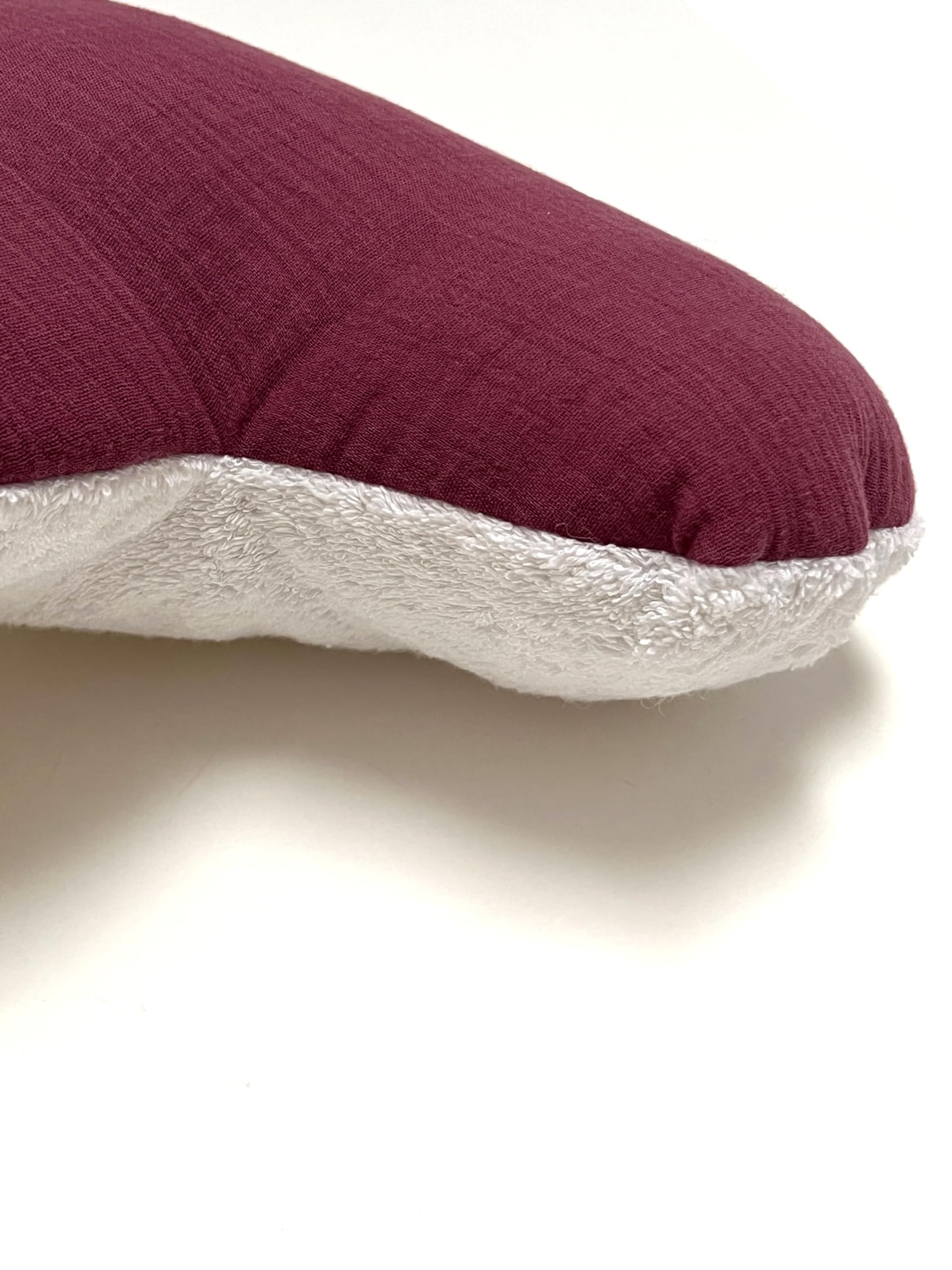 Blausberg Baby - Wolken-Kissen personalisiert, Baby Geschenk mit Name und Geburtsdatum zur Geburt, Taufe - Musselin Pflaume - alle Materialien Oeko-TEX Standard 100 Zertifiziert