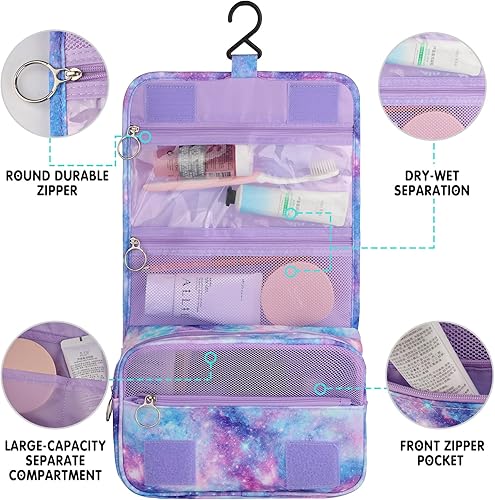 Miniatura 12 de Neceser colgante para niñas, neceser de viaje para niñas pequeñas, neceser de maquillaje cosmético impermeable, bolsa de lavado para niños pequeños