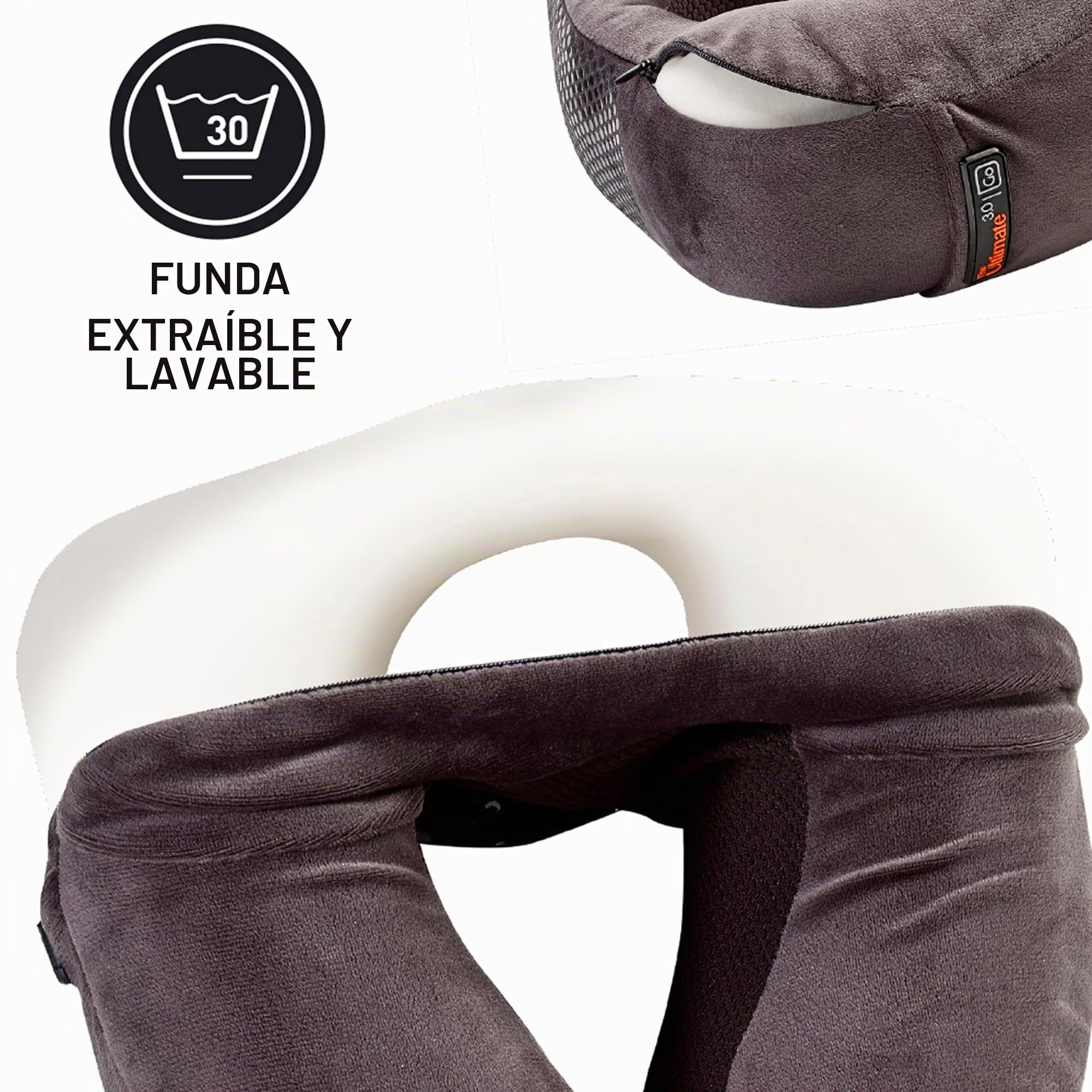 Go Travel Luxury Ultimate 3.0 Almohada de Viaje para el Cuello - (Ref 489.101)
