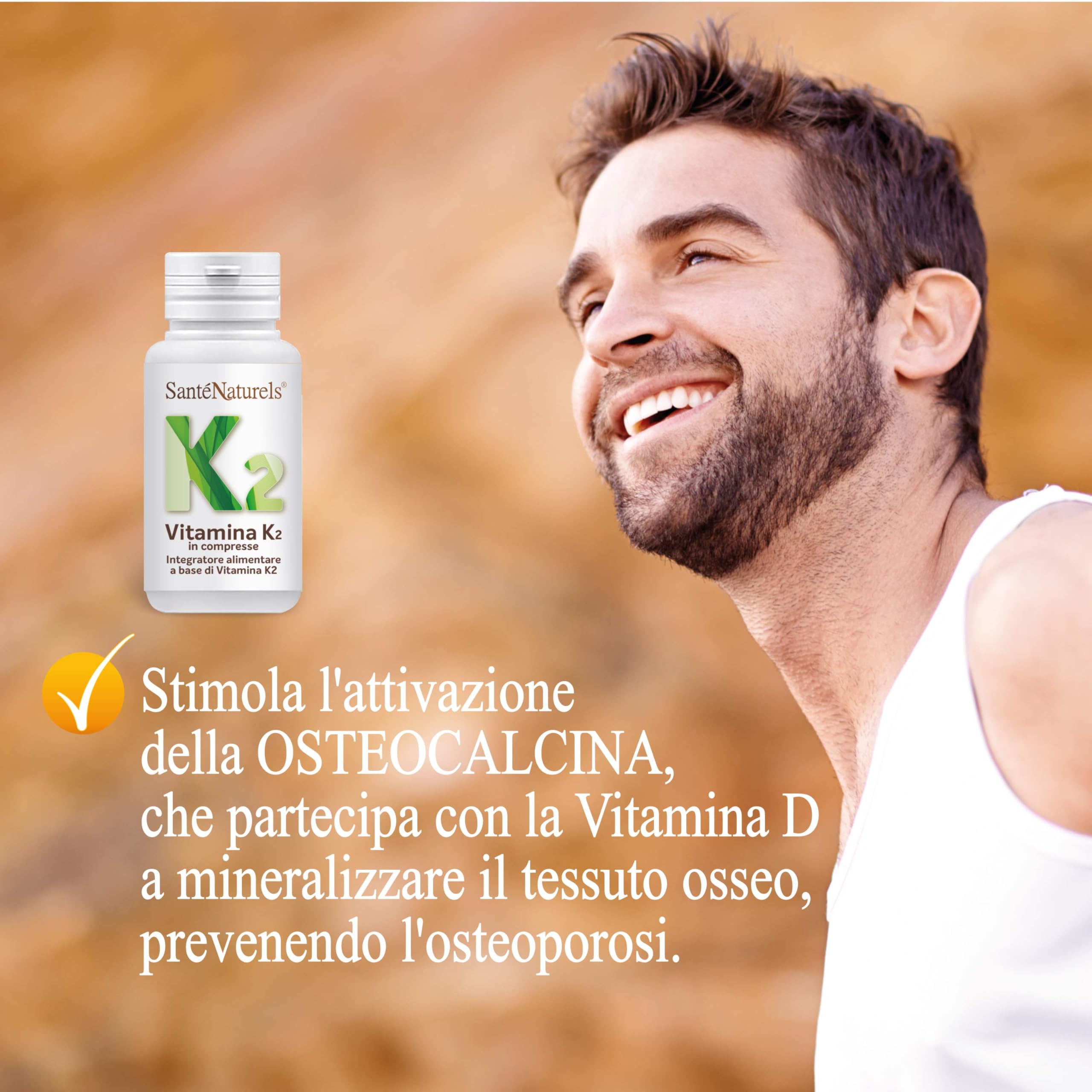 Vitamina K2 ● 60 Compresse ● Supporto per Salute di Ossa e Cuore ● Alto Assorbimento