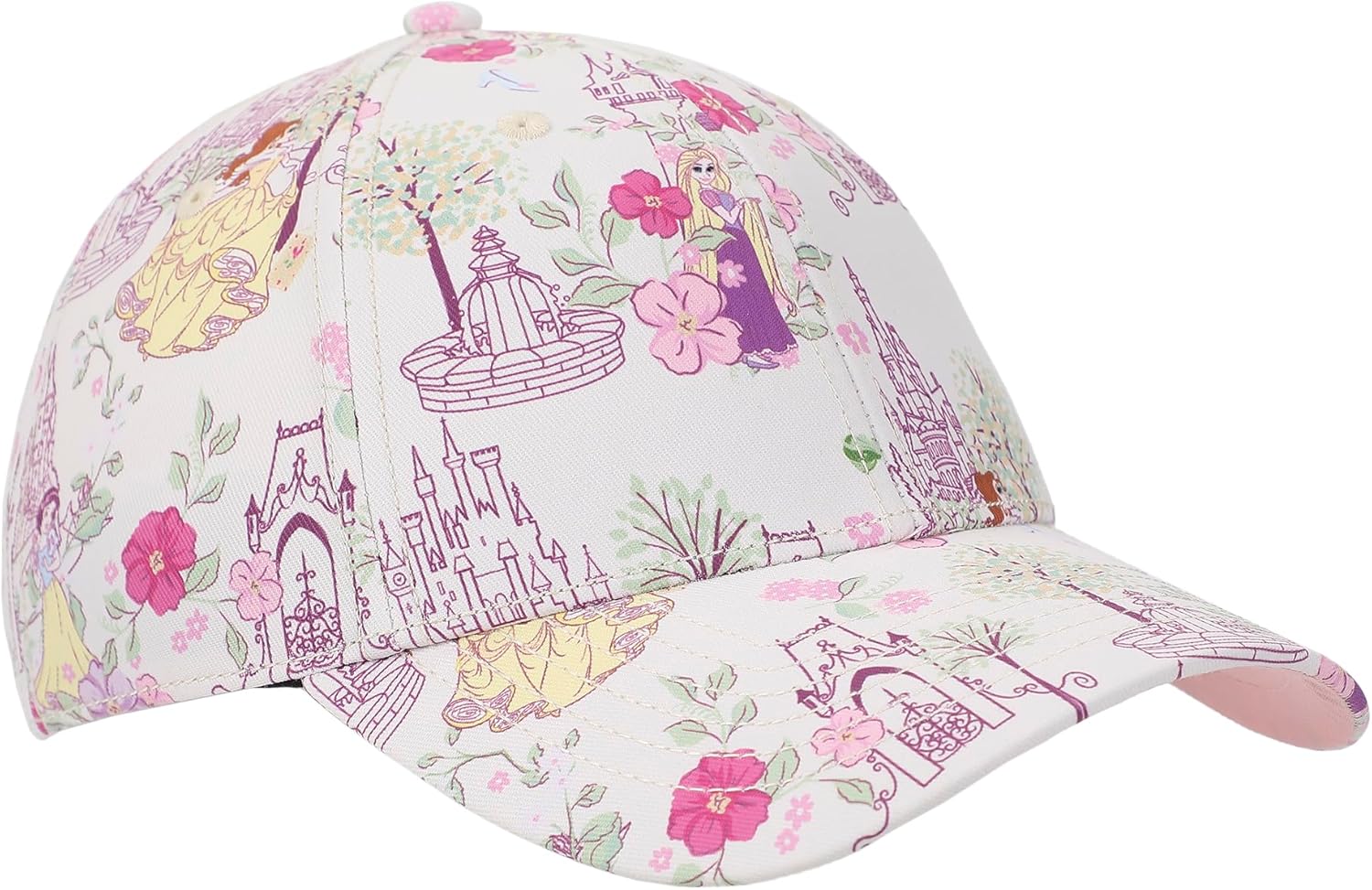 Disney Princess Characters & Palaces Women's White Traditional Adjustable Hat - Image 3