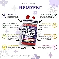 Vista 3 de Clean Nutra Melatonin Gummies L Theanine Magnesium Valerian Root Lemon Balm Chamomile Vitamin C Gummy Saffron Sleep Aid Calm Vitamin B6 Stress