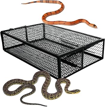 Snake Trap Cage 22.8" - Humane Live Catch Snake Guard, Heavy-Duty Metal Snake Trap for Indoors & Outdoors, Safe Release