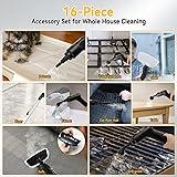 2500W Handheld Steam Cleaner 1600ml Tank with Handle-Controlled Switch 3 Levels High Temperature Pressurized Machine Cleaning Steamer for Car, Windows, Kitchen, Floor, Furniture (UK) - 7