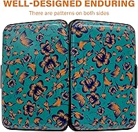 Vista 2 de Soporte para tarjetas de crédito, delgado mini bloqueo RFID, protector de tarjetas de crédito, funda de aluminio para tarjetas de visita, cartera