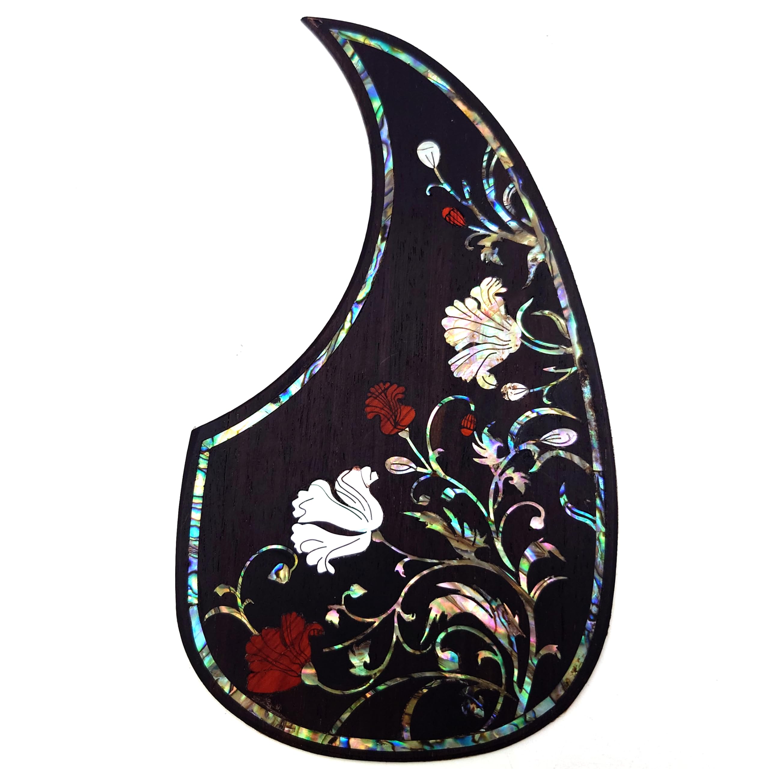 Guitar Pick Guard, Battipenna in abalone in palissandro autoadesivo for Chitarre acustiche folk D-45 Taylor(23)