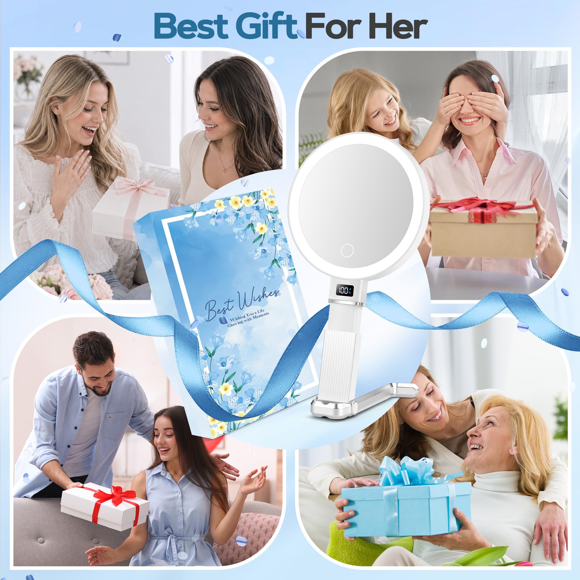 30X Travel Magnifying Mirror with Light - Portable & Rechargeable -9 30X Travel Magnifying Mirror with Light - Portable & Rechargeable -9