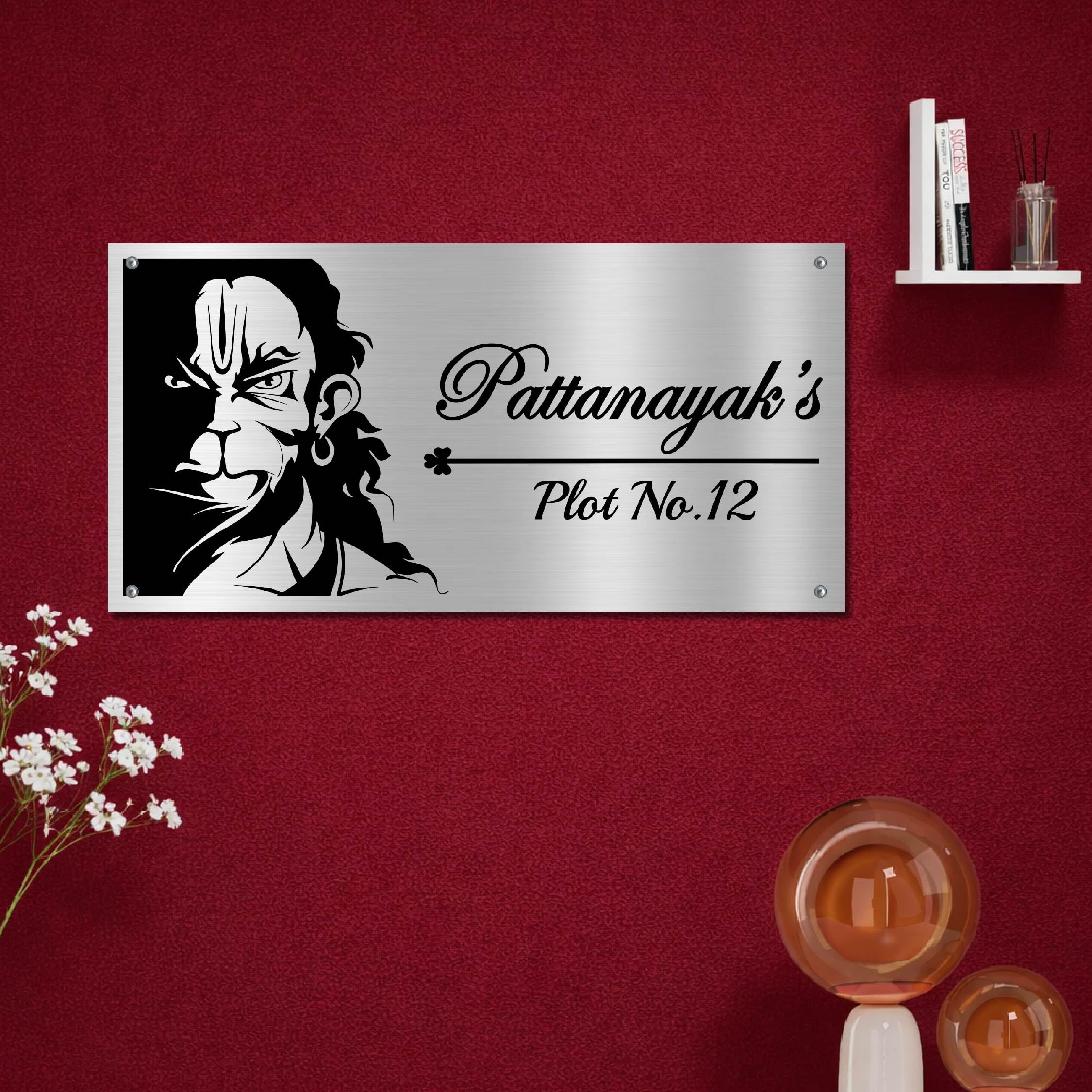 Personalized Stainless Steel Name Plate - Custom Door Sign -10
