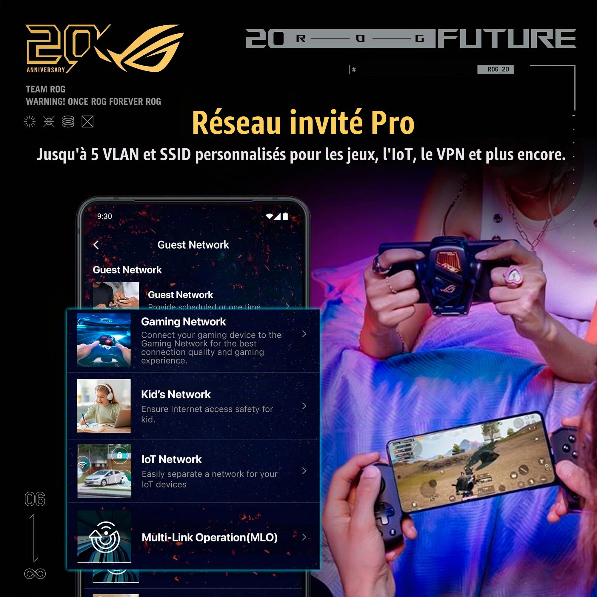 ROG GT-BE98 Edition 20 - Routeur Wi-FI 7 Gaming Quad-Bande BE25000 Dual 10G