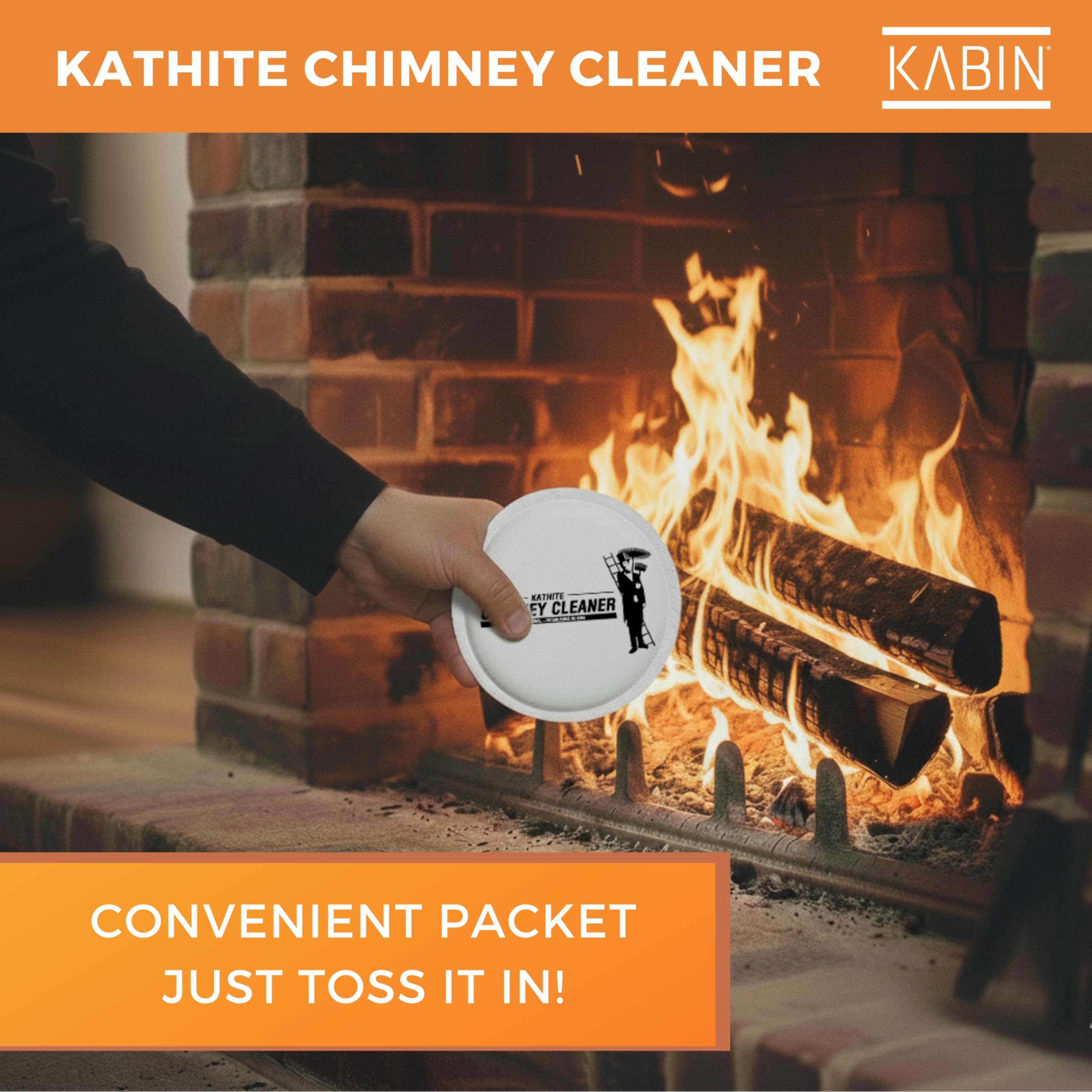 KABIN Kathite Creosoto Concentrate Buster – Triple Power Remover Packets – Kit detergente per camini e camini, per rimuovere creosoto e fuliggine, confezione da 12 pacchetti