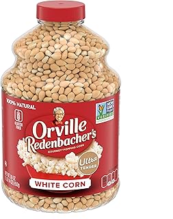Gourmet Popcorn Kernels, White Corn, 30 oz. (Pack of 6)