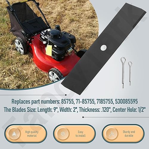 Miniatura 3 de Paquete de 3 cuchillas de bordeadora de 9 pulgadas compatibles con Craftsman 85755 71-85755 71 85755. Se adapta a los siguientes modelos de eje