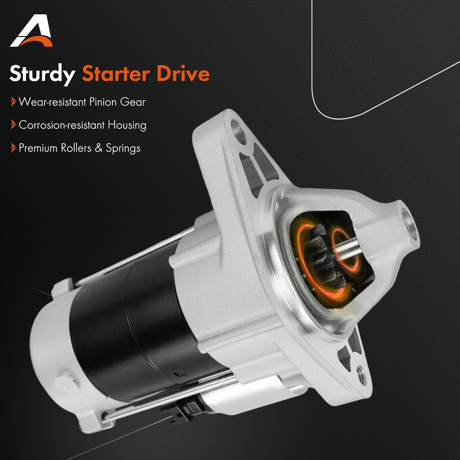 Starter Motor Compatible with Toyota Echo 2000-2005 L4 1.5L Yaris 2006-2012 L4 1.5L, 12V 1.0KW CW 9-Tooth, Replace# 17806N 28100-21020 28100-21021