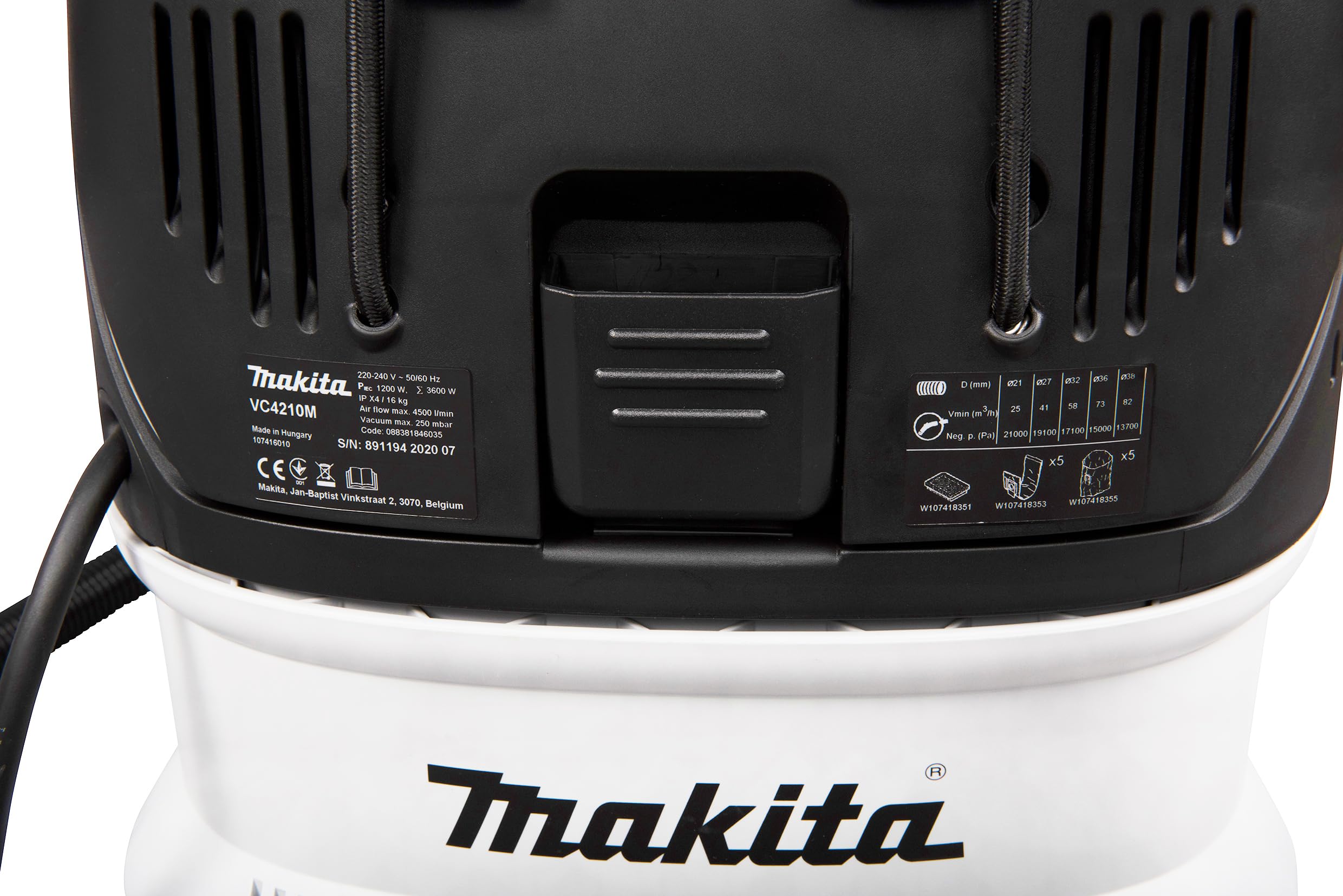 Aspirateur eau et poussières 1200 W cuve 42 L 250 mbar - MAKITA VC4210MX