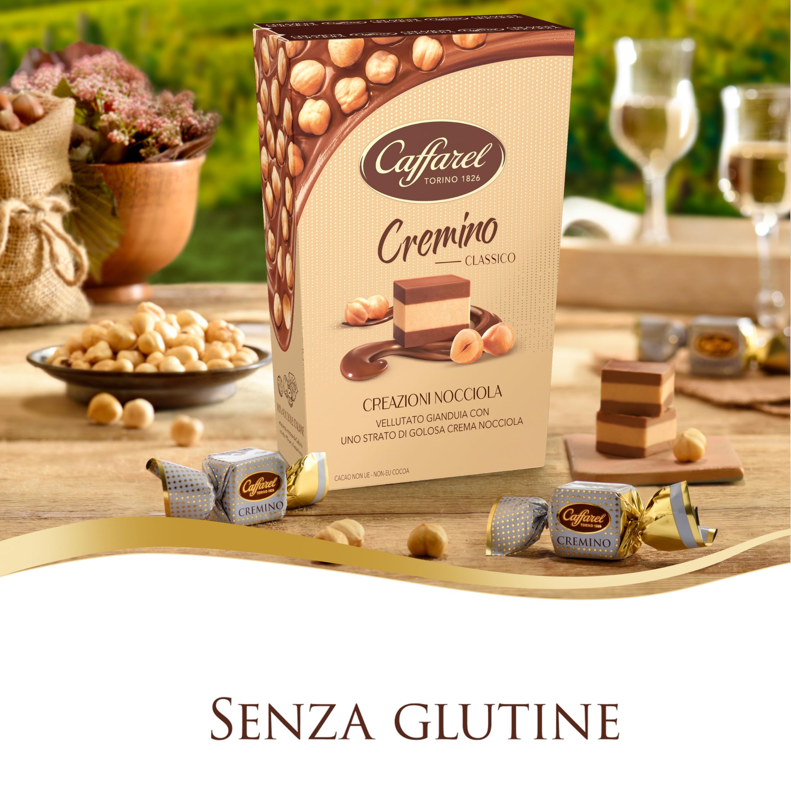 Caffarel Cioccolatini Cremino 3 Strati: crema alla nocciola e due di cioccolato gianduia, 150 grammi