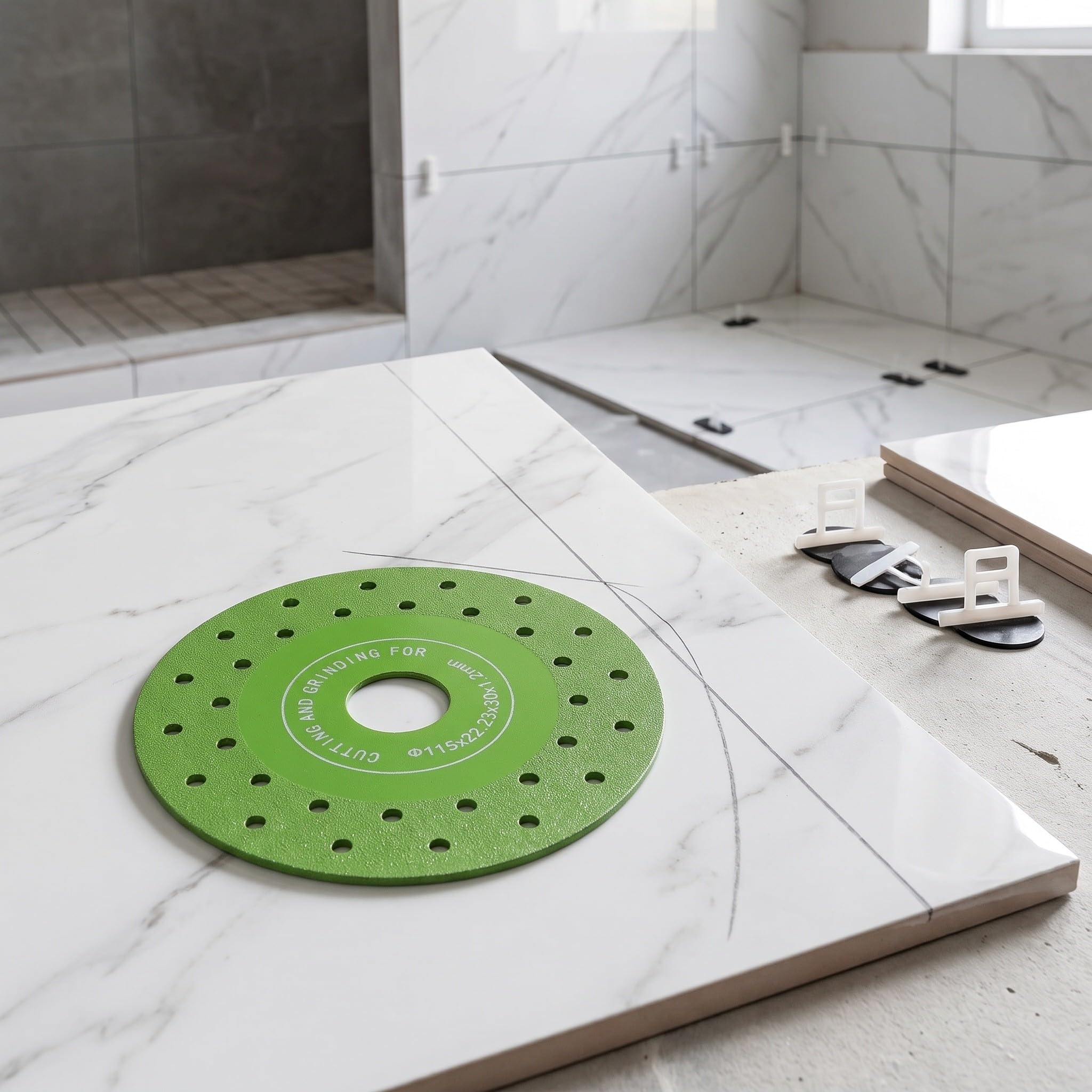 OUNONA 10 hojas de de diamante de 4,5" para amoladora angular (verde)