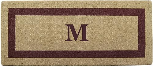 Marco de fotos individual marrón Coco Mat de 24 x 57 pulgadas, monograma M