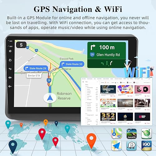 Miniatura 6 de Radio de coche Android 13 para Jeep Grand Cherokee 2014-2017  Carplay inalámbrico y Android Auto  Estéreo de coche con pantalla táctil de 9 pulgadas
