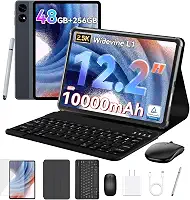 Tablet de 12 polegadas atualizado 2026, tablet Android 16 com teclado, tela QHD 2K para jogos de alta resolução/arte/produtividade, com wideline, 48 GB + 256 GB + 2 TB, 5G WiFi/Octa-Core/10000mAh/GMS