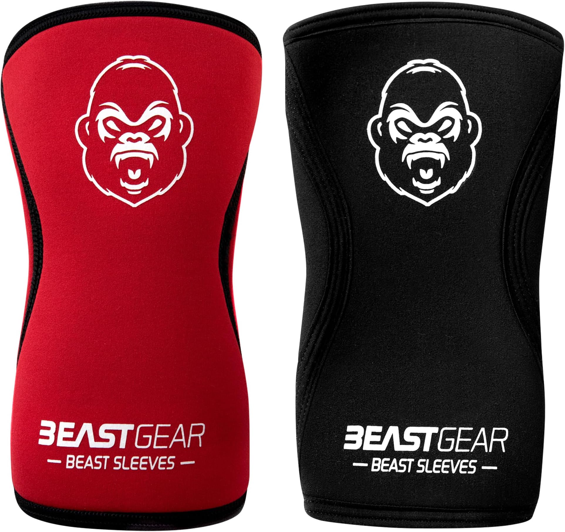 Knee Sleeves for Weightlifting - 5mm Reversible Neoprene Compression Sleeve Pack for Powerlifting, Squats & Running, medium