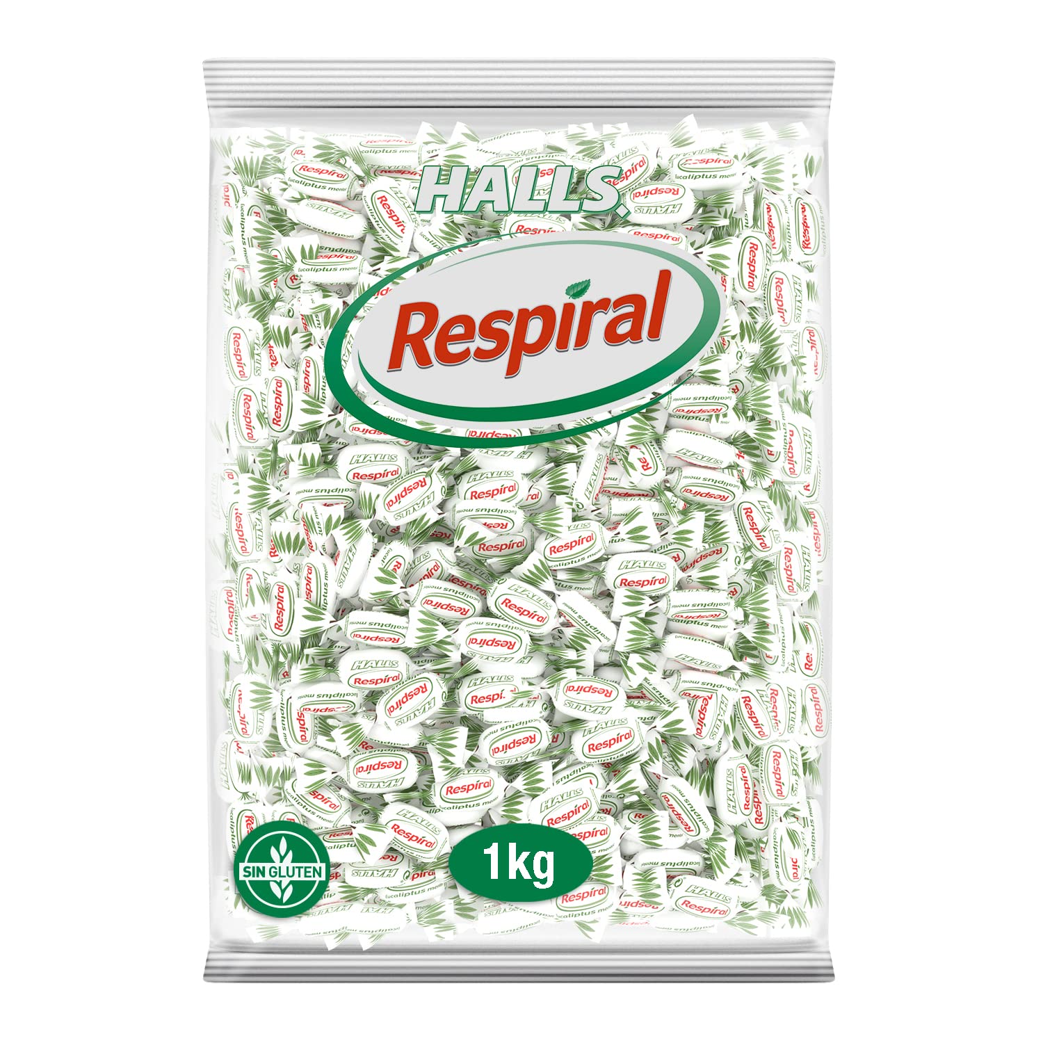 Halls Respiral Caramelos Sabor Eucalipto Sin Gluten 1 Kg