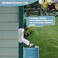 Vista 6 de Sistema de recolección de agua de lluvia, desviador de recolección de agua de lluvia de bajante, sistema de barril de recolección de agua de lluvia