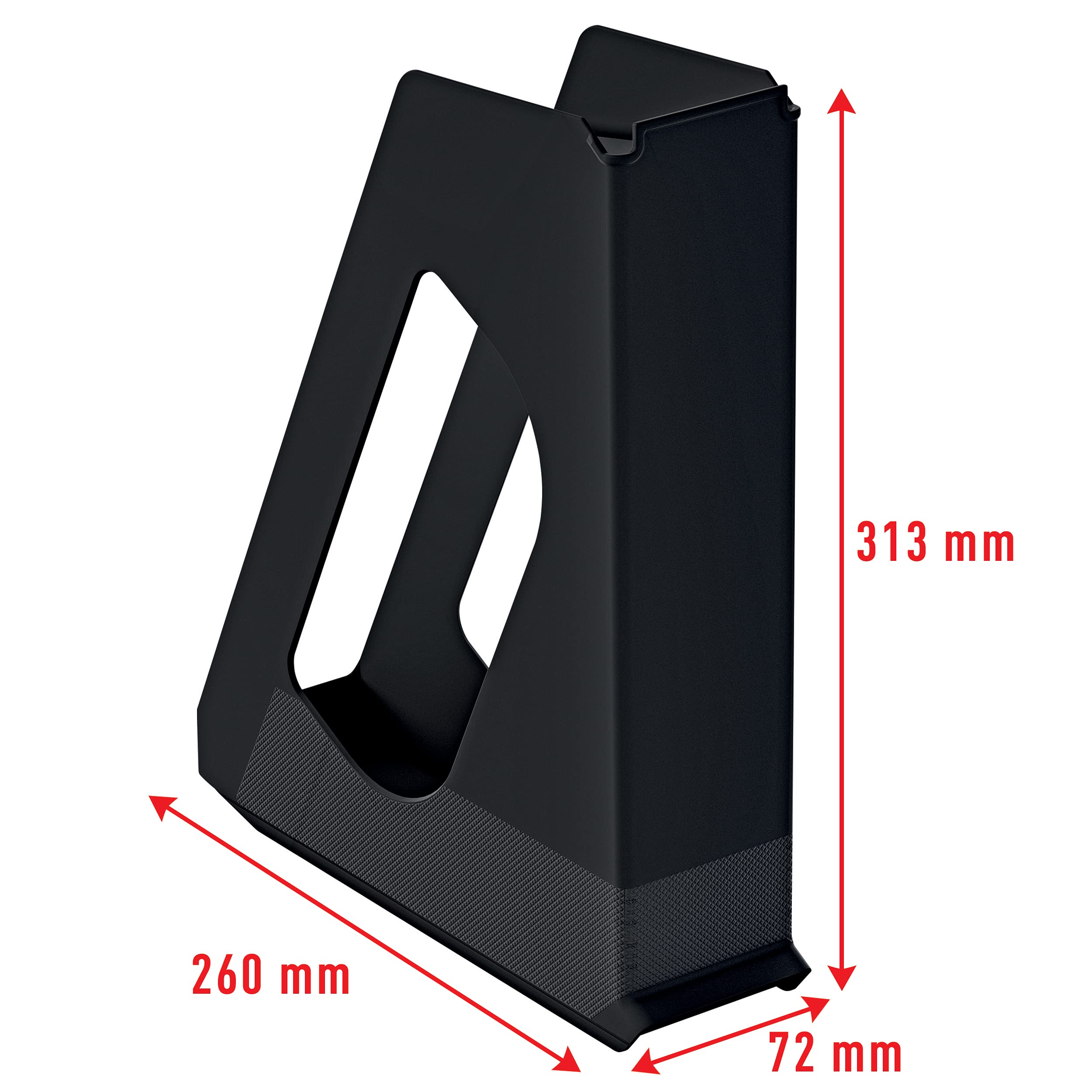 Esselte Stehsammler, A4, 10er Pack, Ideal für Prospekte, Broschüren, Unterlagen, Mappen und Hefter, Stabiler Kunststoff, Schwarz, VIVIDA, 628220