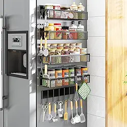 Pacote com 5 prateleiras magnéticas para geladeira