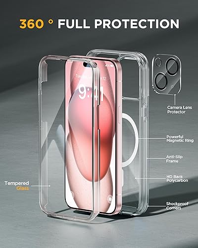 Miniatura 7 de Miracase Glass Series para iPhone 1212 Pro - Funda protectora resistente de cuerpo completo con protector de pantalla de vidrio templado 9H
