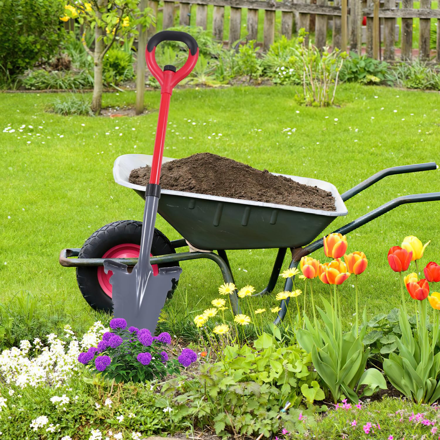 Łopata ogrodowa z piłą do korzeni, rozkładana 114 cm