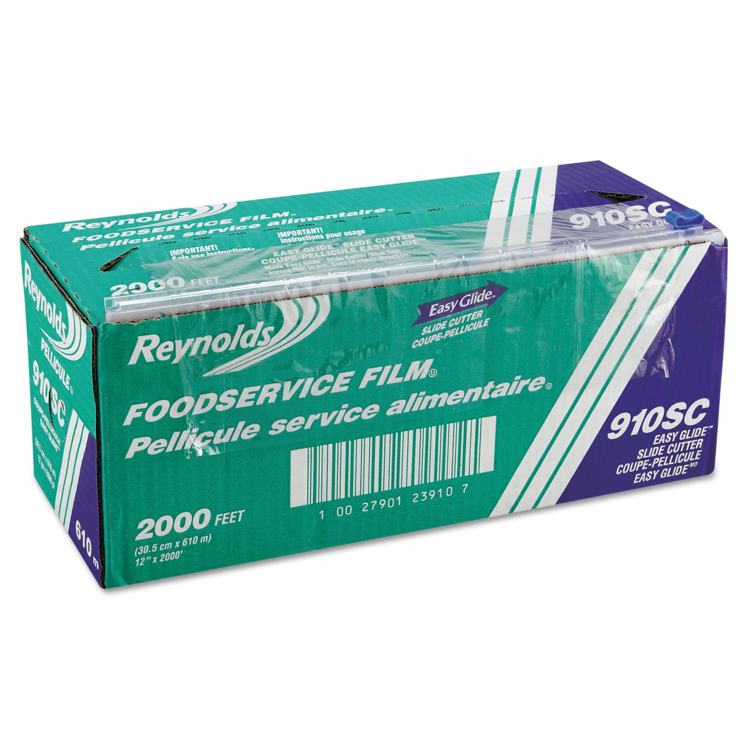 Reynolds 910SC 2000' Length x 12" Width, PVC Slide Cut Food Wrap Film