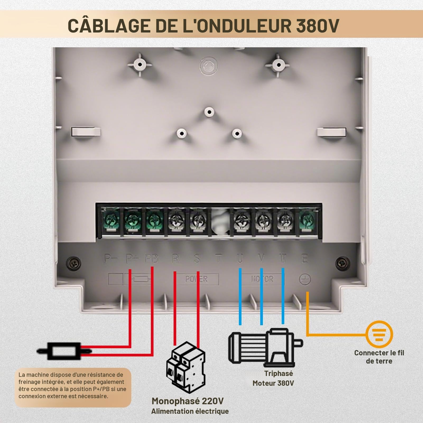 Variateur de Frequence 220v à 380v 5.5kW, VFD Professionnel Entrée Monophasée 220v Sortie Triphasée 380v Entraînement à Fréquence Variable Convertisseur de Fréquence CNC pour Ventilateurs,Pompes à eau