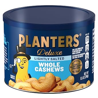 Planters Lightly Salted Whole Cashews 8.5 oz Canister