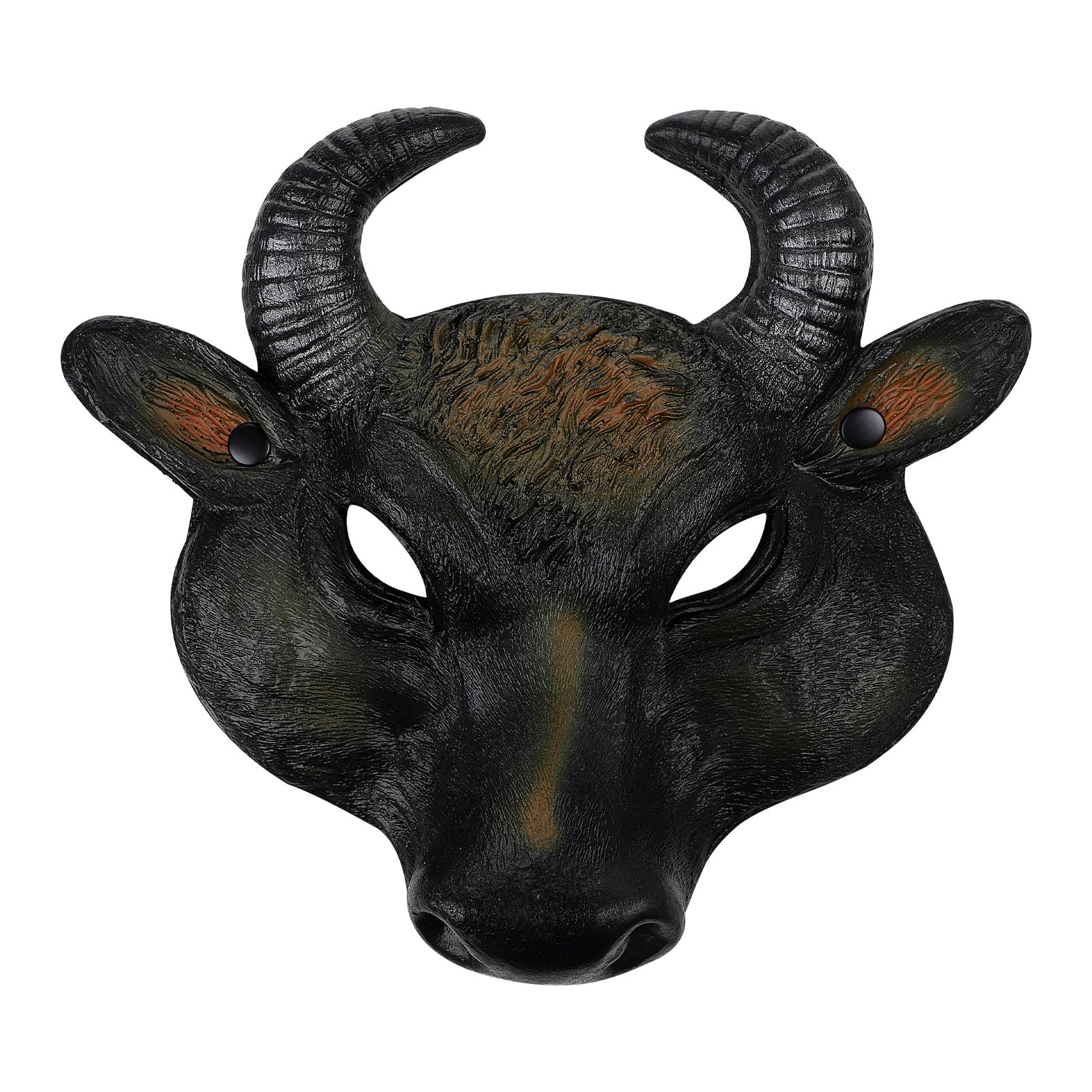TINAYAUE Halloween Animal Face Mask PU Foam Unisex Costume Prop for Adults Cosplay, Buffalo