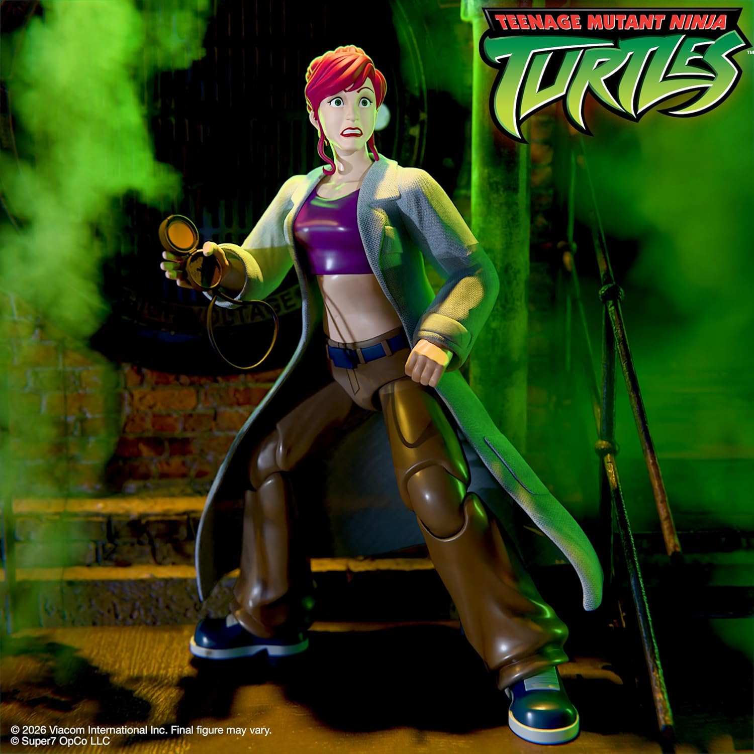 Super7 ULTIMATES! Teenage Mutant Ninja Turtles April O'Neil - 7" TMNT Action Figure with Accessories - Classic Cartoon Collectibles and Retro Toys