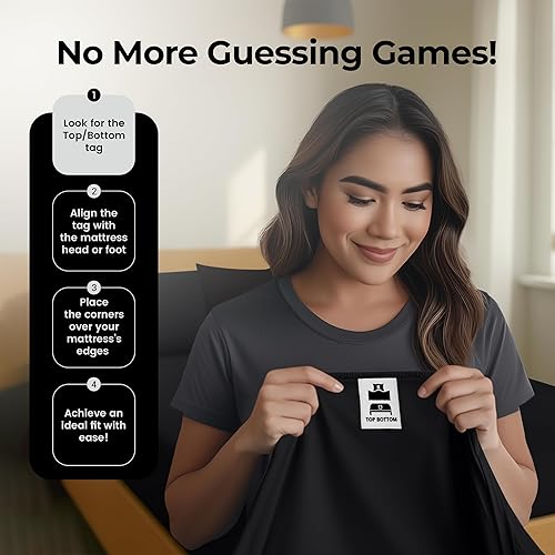 Miniatura 4 de Utopia Bedding Sábana bajera ajustable  Paquete de 2 sábanas inferiores  Suave microfibra cepillada  Bolsillos profundos, resistente al encogimiento