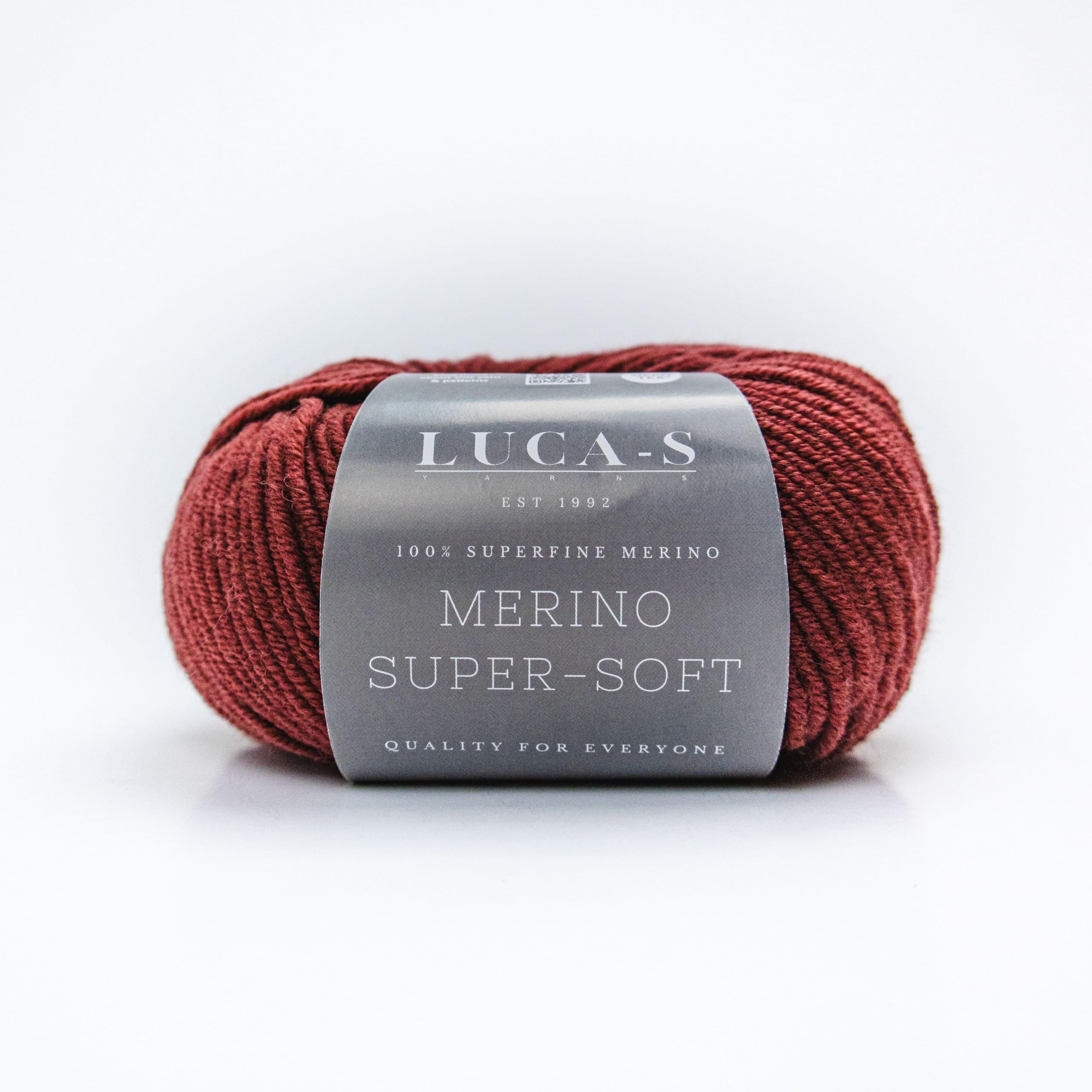 2PCs Superfine Merino DK Yarn for Knitting and Crocheting Super Soft Superwash 100% Merino Wool 50g Ball, Burgunder (13), 2 Units
