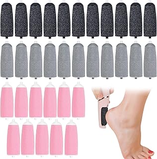 33 PCS Electric Foot File Replacement Heads, Replacement Rollers for Scholl Velvet Smooth, 2 Coarse Levels Replacement Rollers Refills Pumice Stone for Feet Pedicure Hard