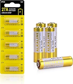 A27 27A 12V Battery,27a 12v Battery for Remote,27a Batteries 5 Pack, Long Lasting 12 Volt A27 Batteries