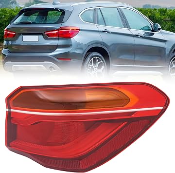 For 2016 2017 2018 2019 BMW X1 Tail Light Assembly - LED Rear Outer Tail Lamp, w/Bulbs, Right Passenger Side, OEM 63217488548, Taillight Replacement Part