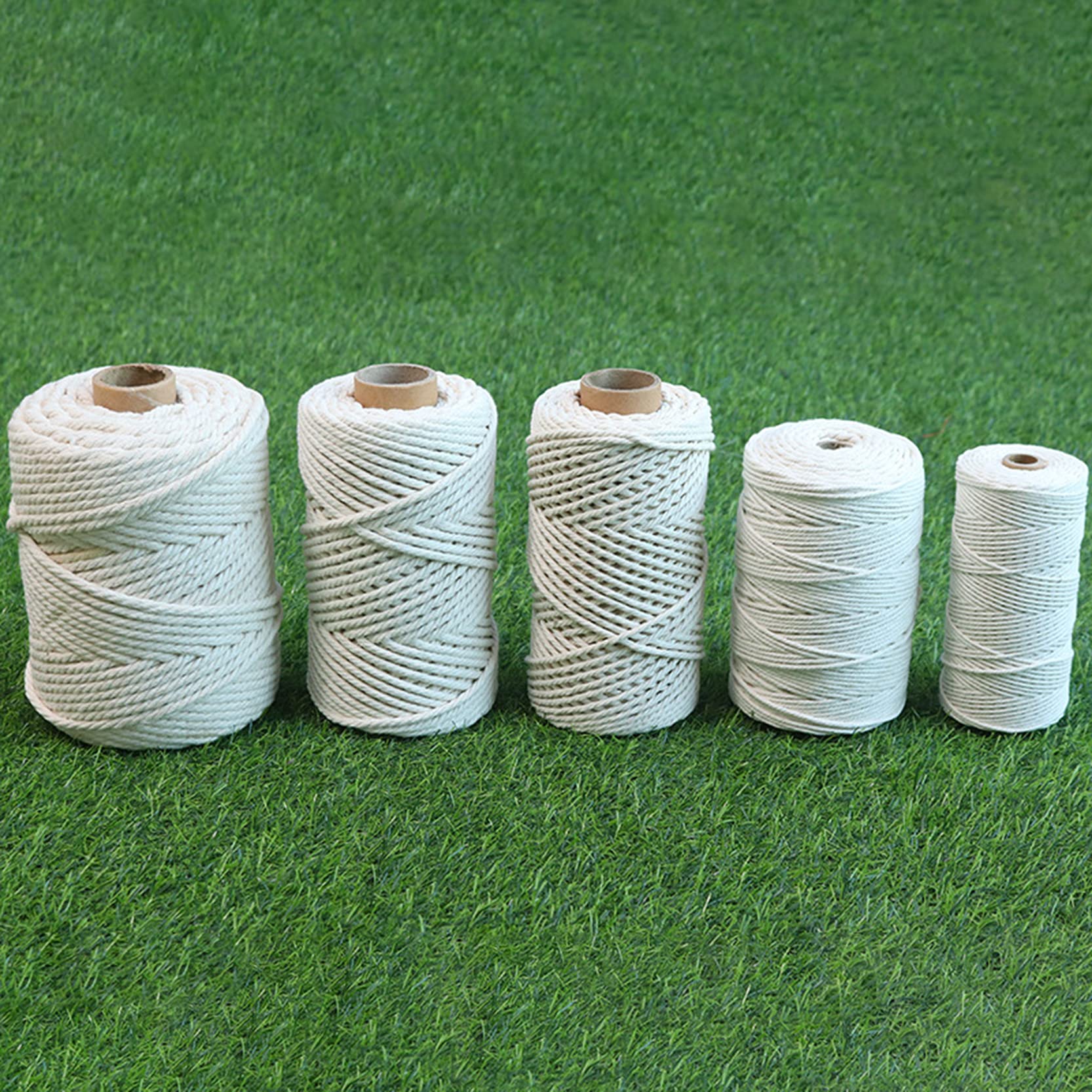 Cuerda,Cuerda De Nylon, Cordón De Macramé Grueso 300 M,Cuerda De Macramé De Algodón Natural Espesor 4 Mm/6 Mm/8 Mm/10 Mm,Cuerda De Hilo Suave for Tapices De Pared, Colgadores De Plantas,Jardinería,Man