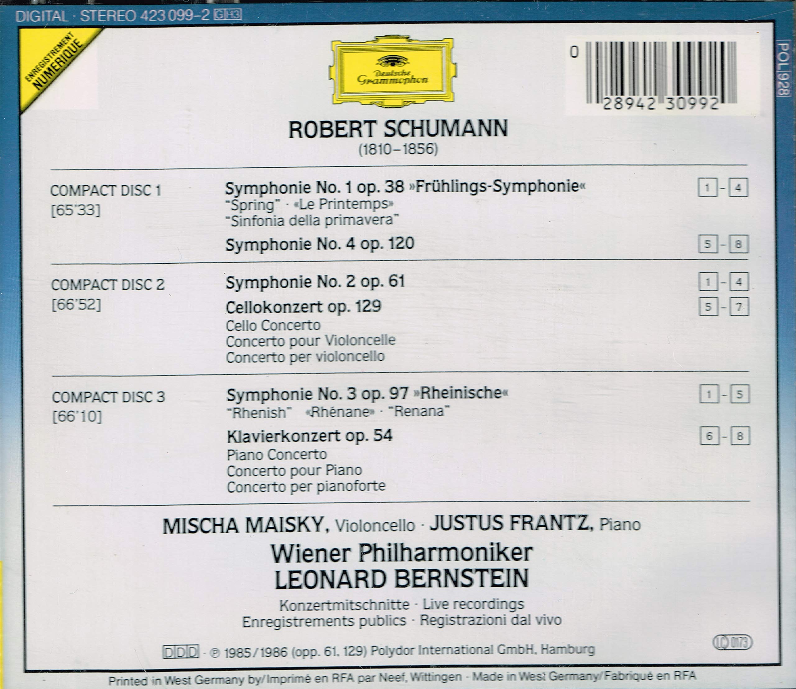 4 Sinfonias-2 Conciertos-Bernstein