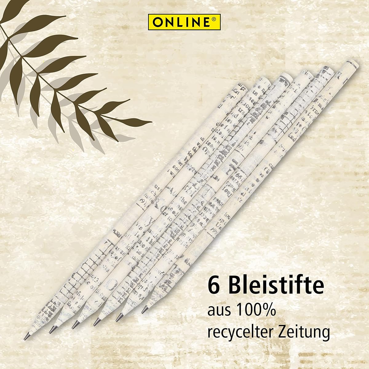 Eco-Friendly Recycled Newspaper Pencils view 2