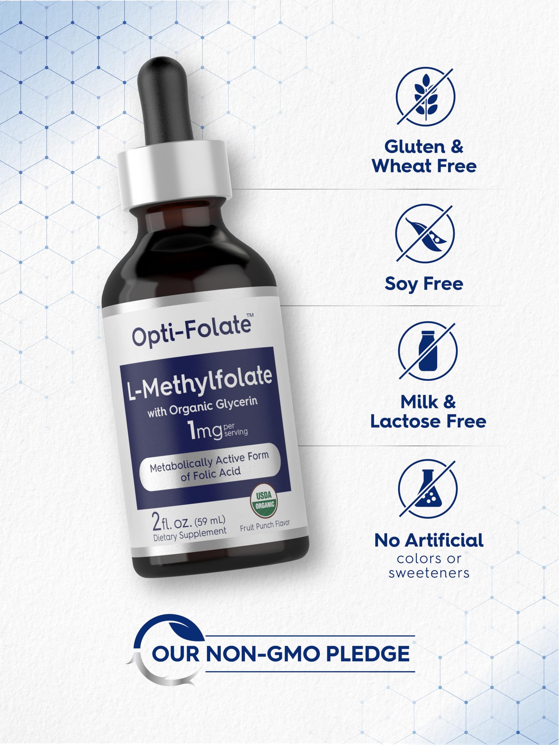 Carlyle L-Methylfolate Drops 1mg | 2 Fl Oz | Liquid Sublingual — Amazon image 5