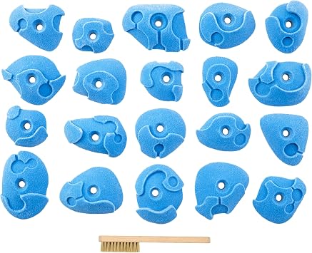 TRANGO Grip Hold Starter Kit - Indoor Climbing Wall Hardware | Featuring indoor climbing-hold kit with matching hardware for setting varied routes and training multiple grip types