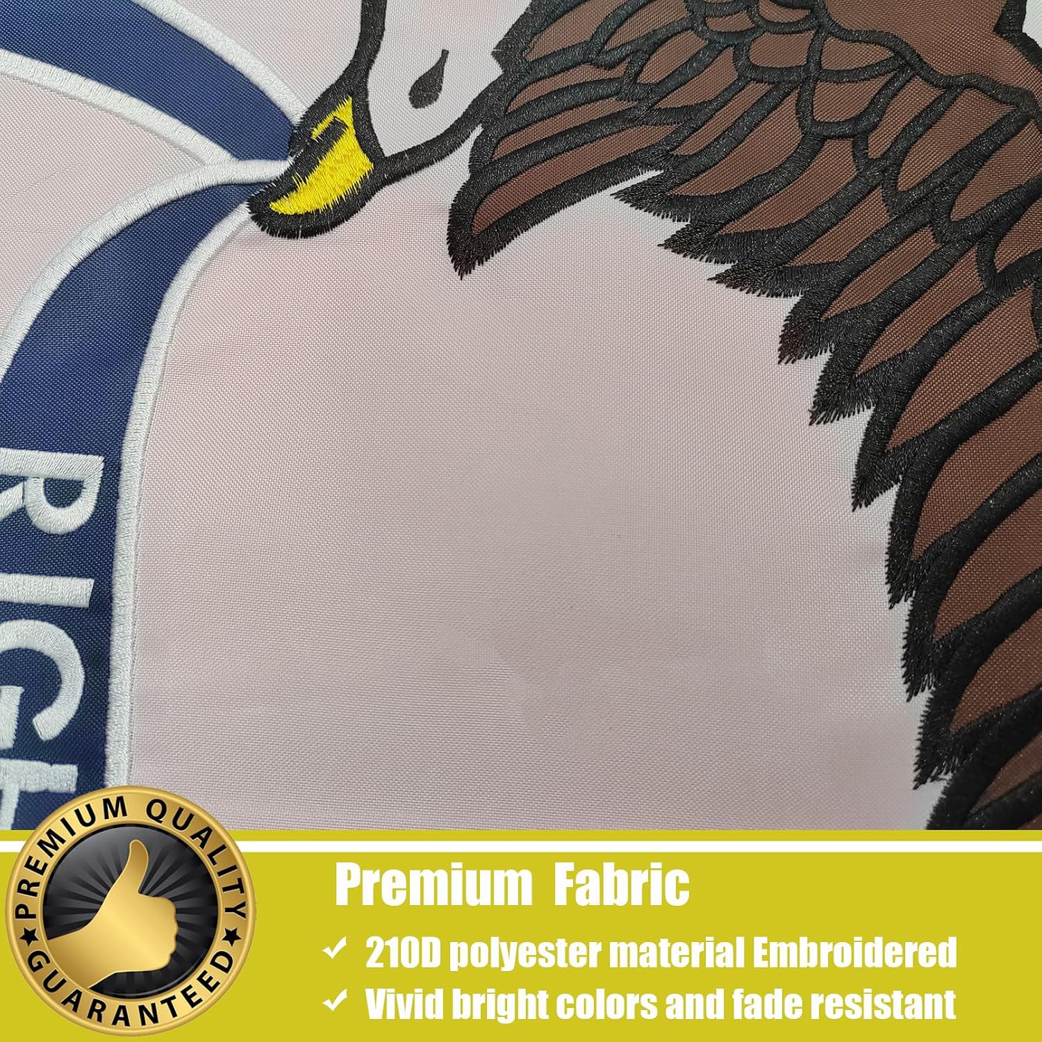 Iowa Flag Outdoor 3x5 Ft, Embroidered Sewn Stripes Iowa State Flags, Heavy Duty 210D Polyester 4 Rows Stitching IA State Flag with Brass Grommets for Outside