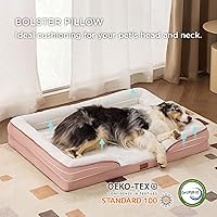 Vista 305 de Bedsure - Cama ortopédica mediana para perros, sofá cama impermeable para perros medianos, espuma de soporte con funda extraíble y lavable, forro