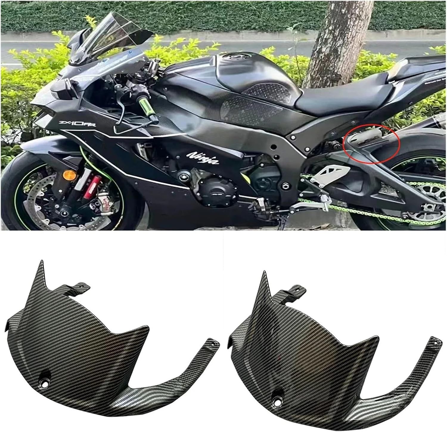 HAENJA オートバイフロントリアフェンダーハガーマッドガードタイヤ