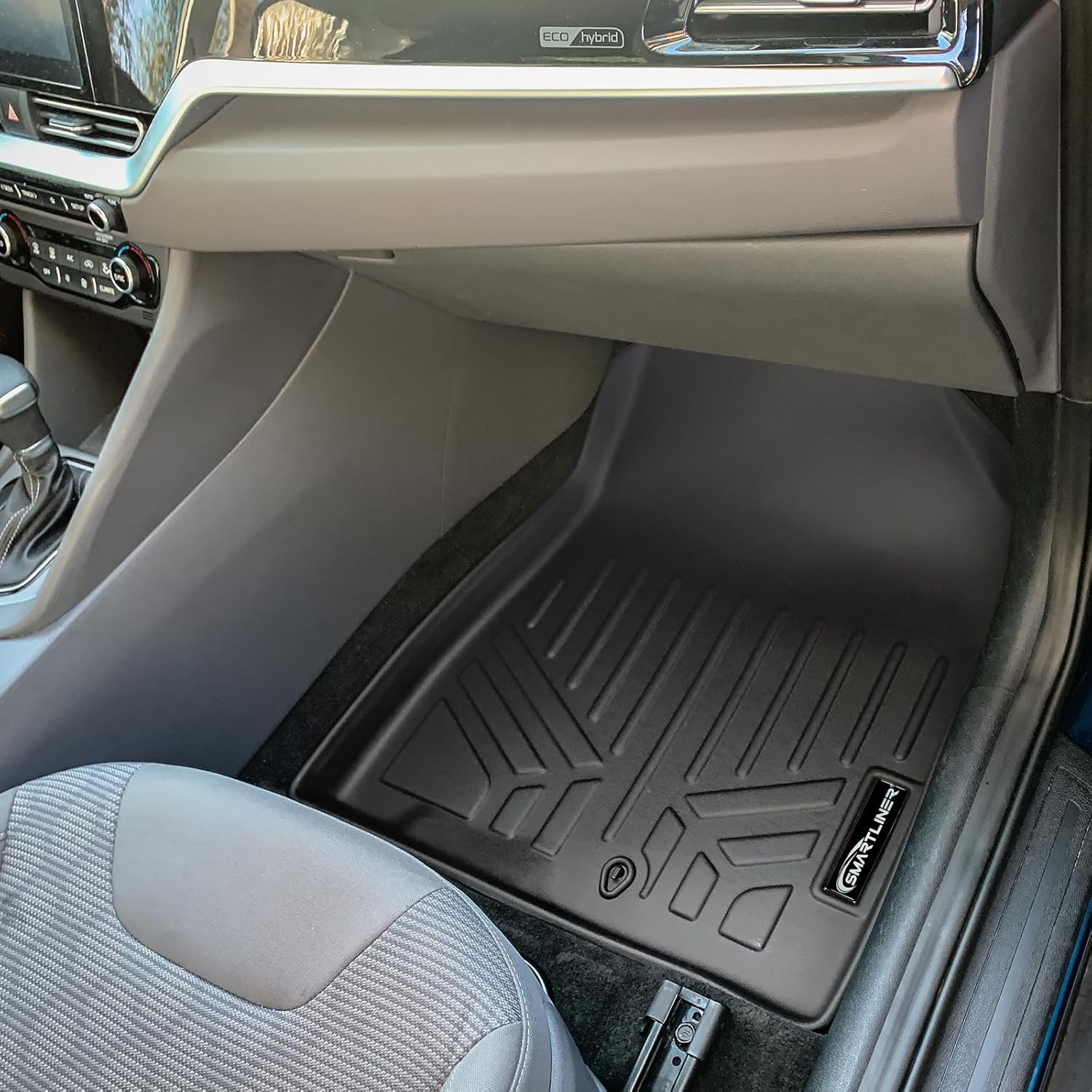 SMARTLINER All Weather Protection Custom Fit 2 Row Floor Mats and Cargo Liner Set Compatible with 2018-2022 Kia NIRO