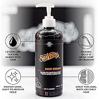 Vista 3 de Suavecito Botella de bomba de crema para el cabello, brillo medio durante todo el día